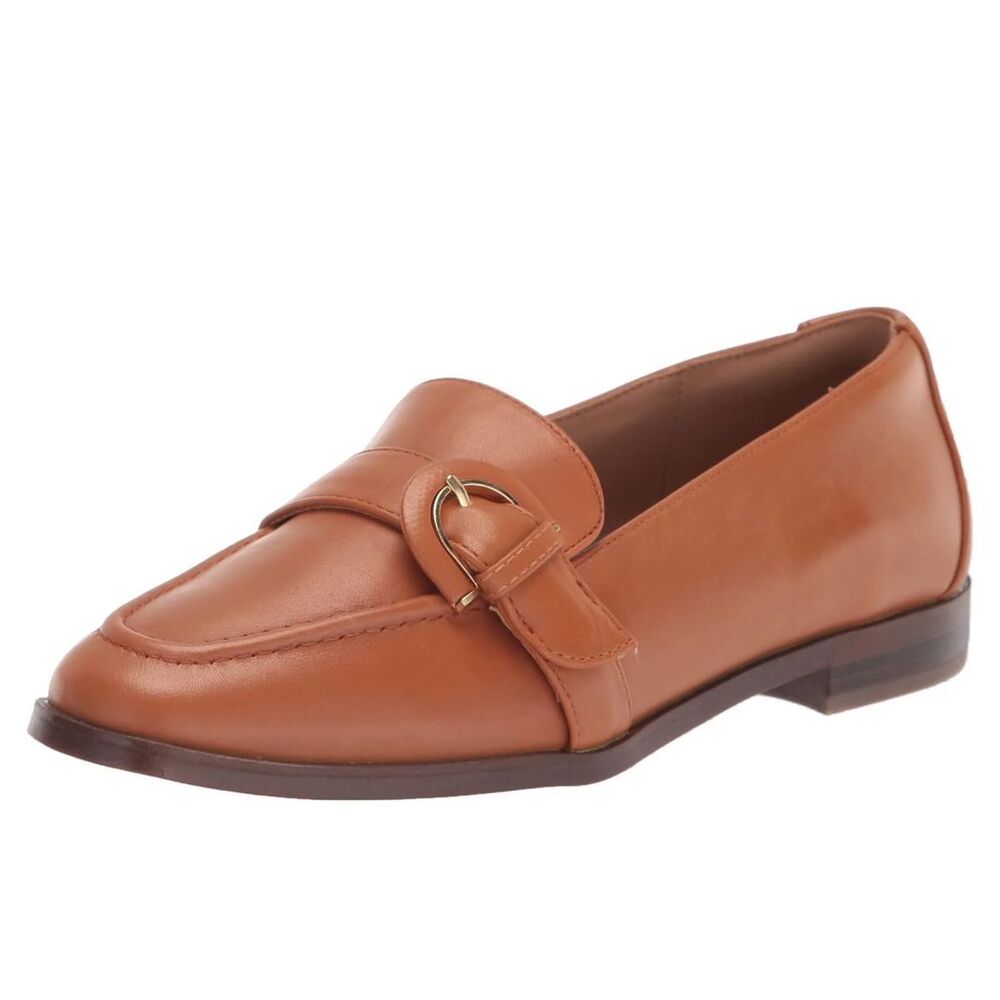 Rockport Trutech Womens Loafers Size 9 Brown Leather Buckle Slip On Flat Susana
